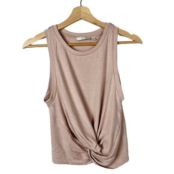 Artizia Wilfred Free Light Pink Daley Twist Front Tank Top M - Picture 2 of 5
